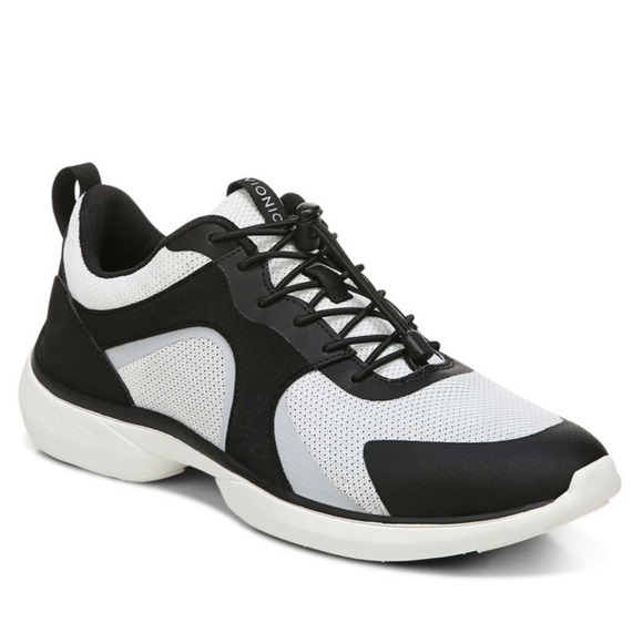 Vionic Olessa Black and White Orthotic Mesh Sneaker in Size 7 NEW - Picture 1 of 7